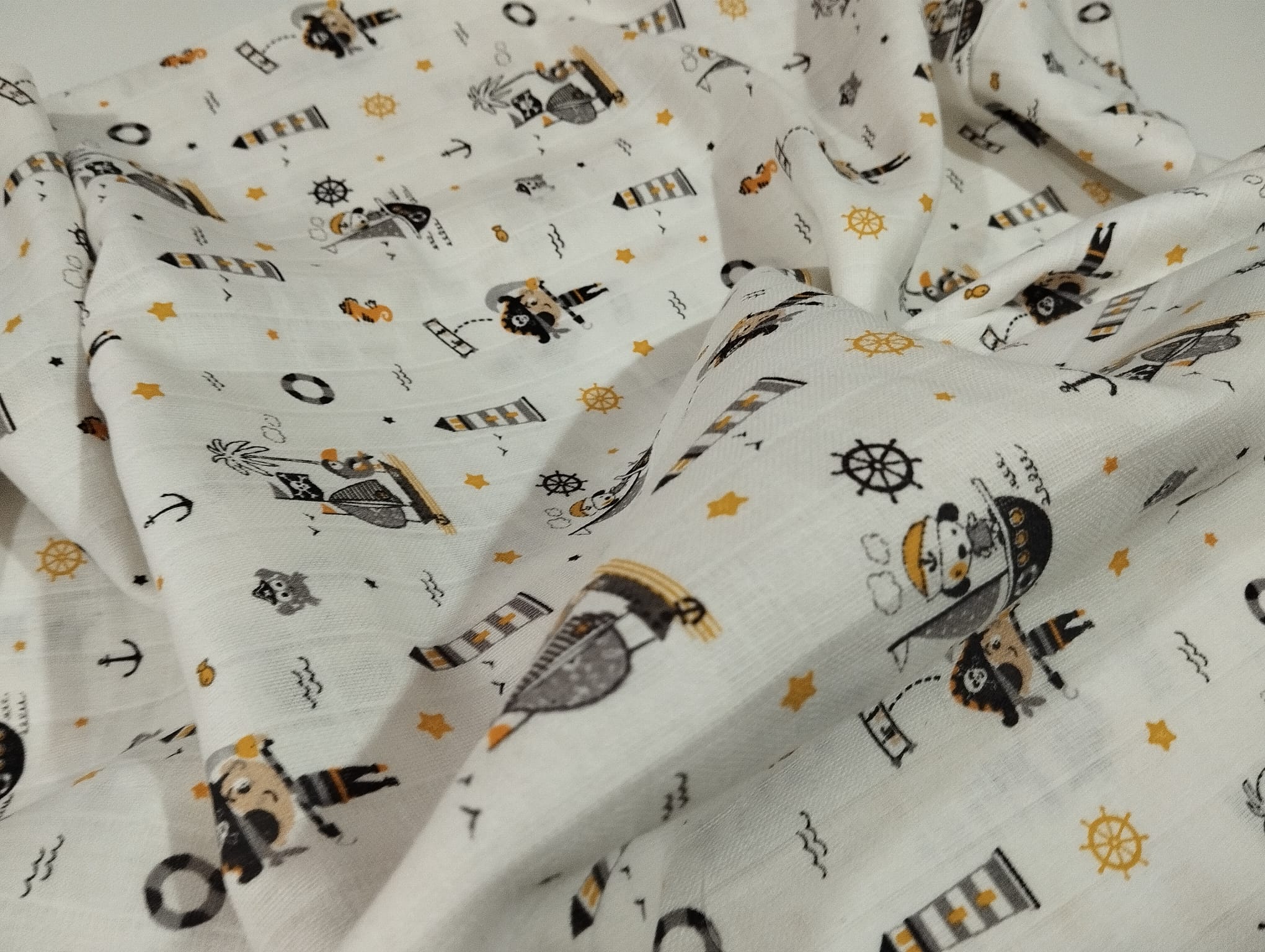 Premium Organik Bebek Müslin Kumaş | %100 Pamuk Çift Katlı Müslin | Nefes Alan Yumuşak Dokulu / 1 metre