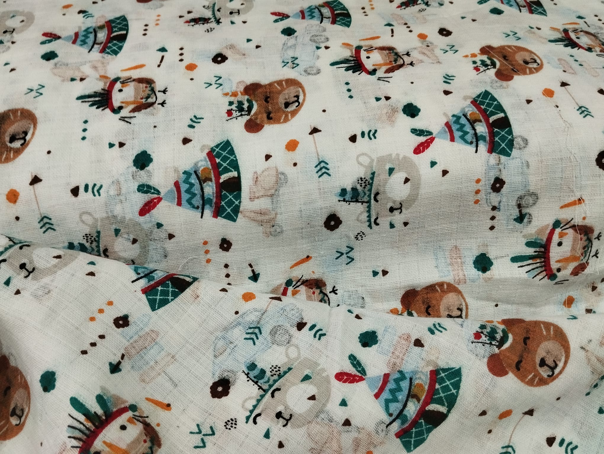 Premium Organik Bebek Müslin Kumaş | %100 Pamuk Çift Katlı Müslin | Nefes Alan Yumuşak Dokulu 1 metre