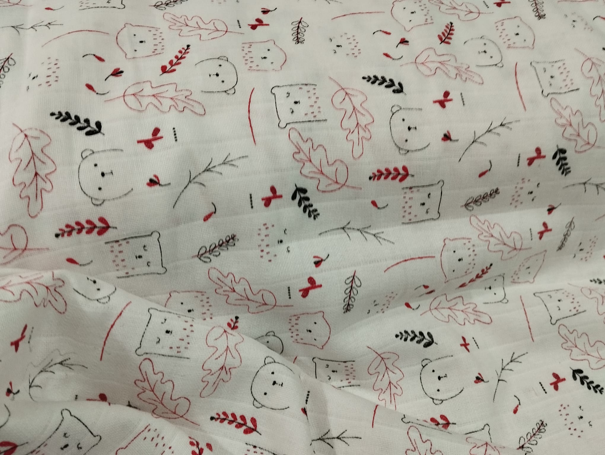 Premium Organik Bebek Müslin Kumaş | %100 Pamuk Çift Katlı Müslin | Nefes Alan Yumuşak Dokulu 1 metre